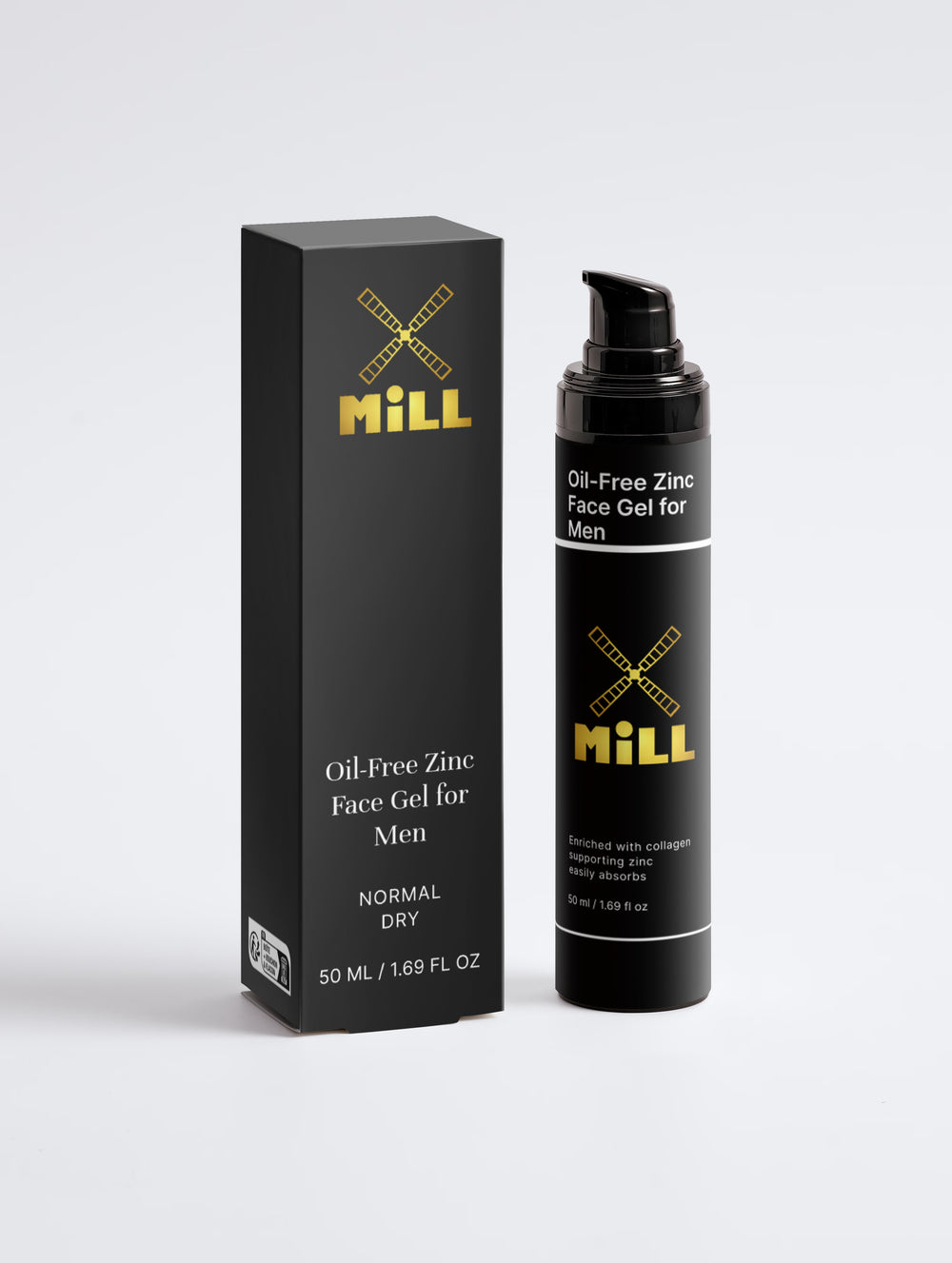 Gel Facial de Zinco Sem Óleo para Homem