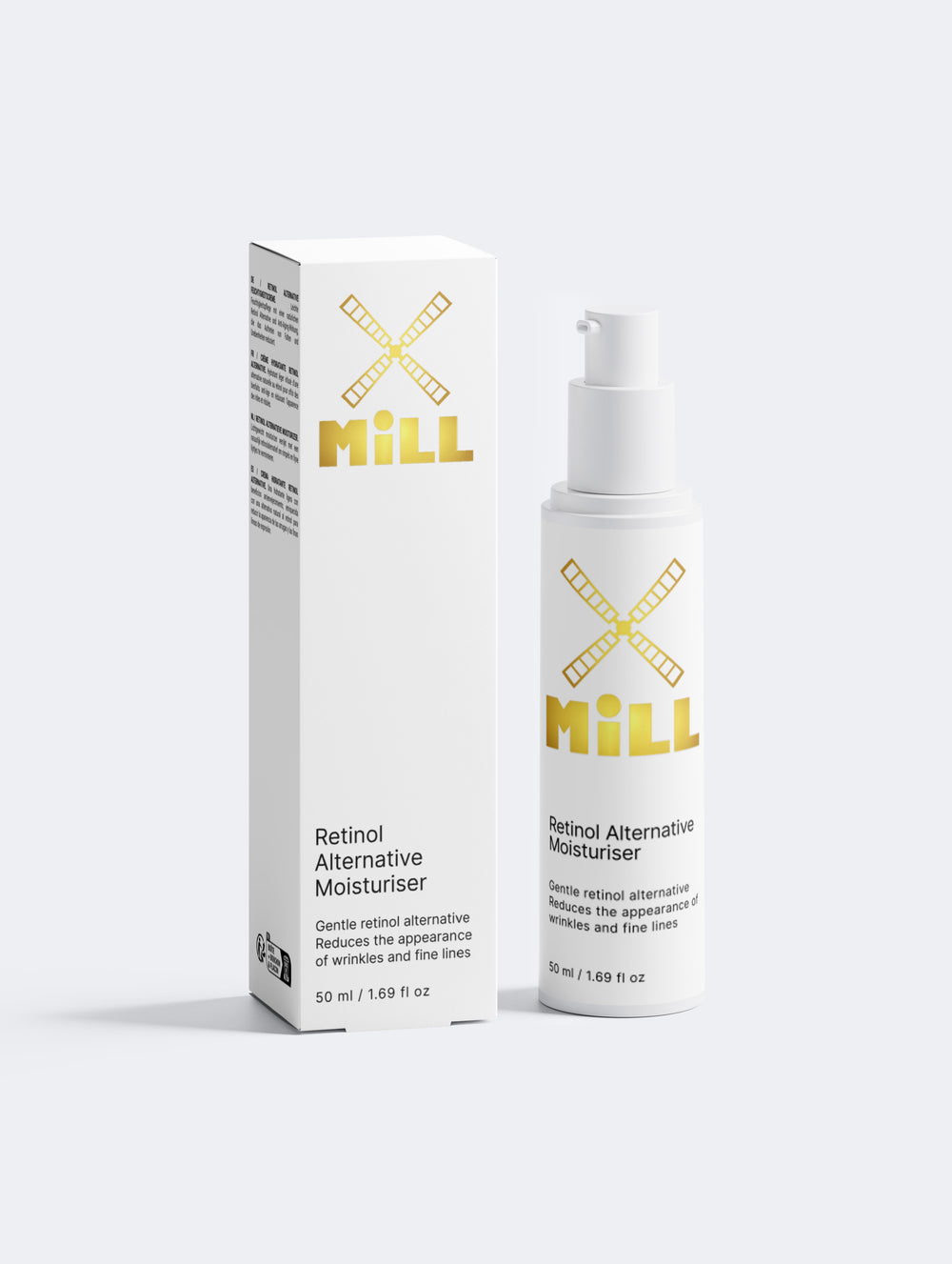 Hidratante MiLL Alternativa ao Retinol com frasco e caixa